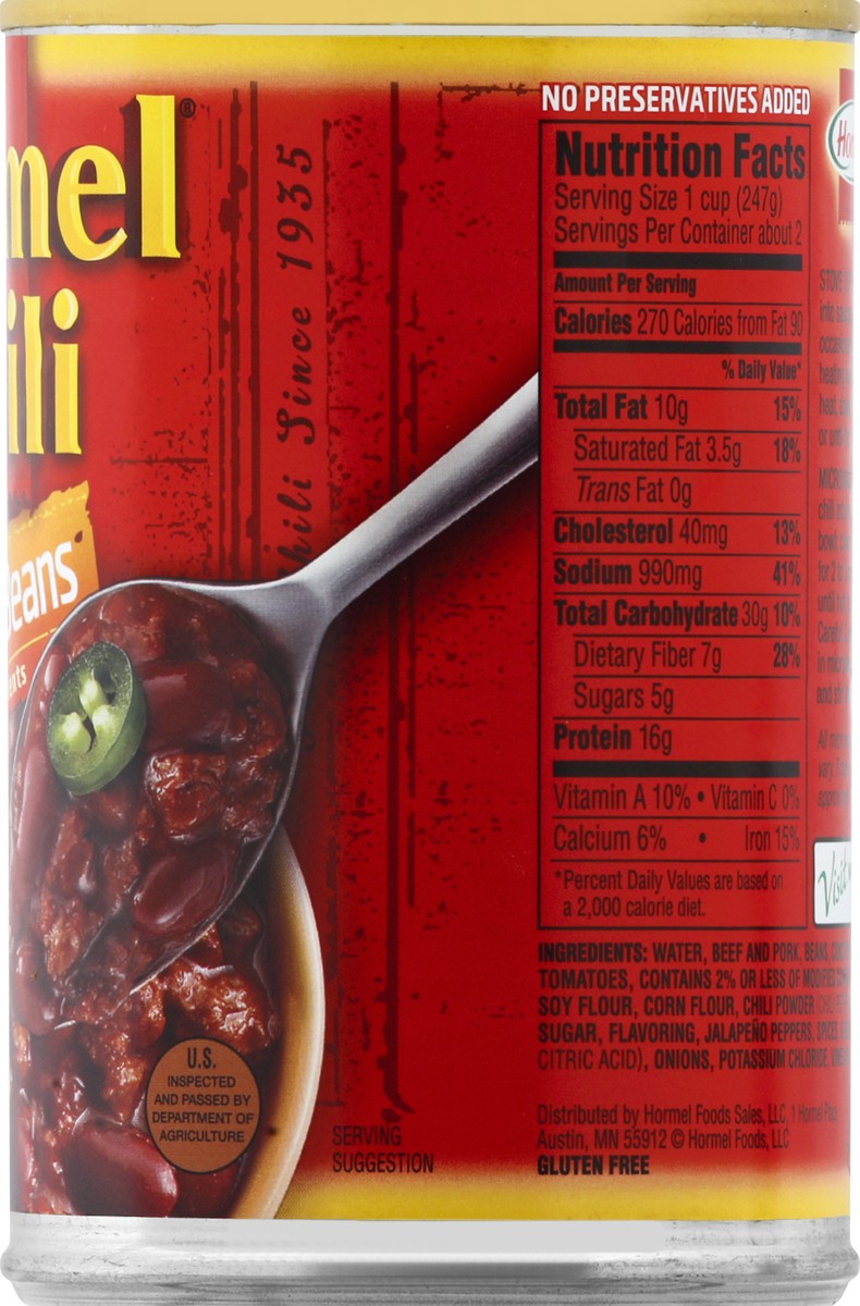 slide 7 of 7, Hormel Hot with Beans Chili 15 oz, 15 oz