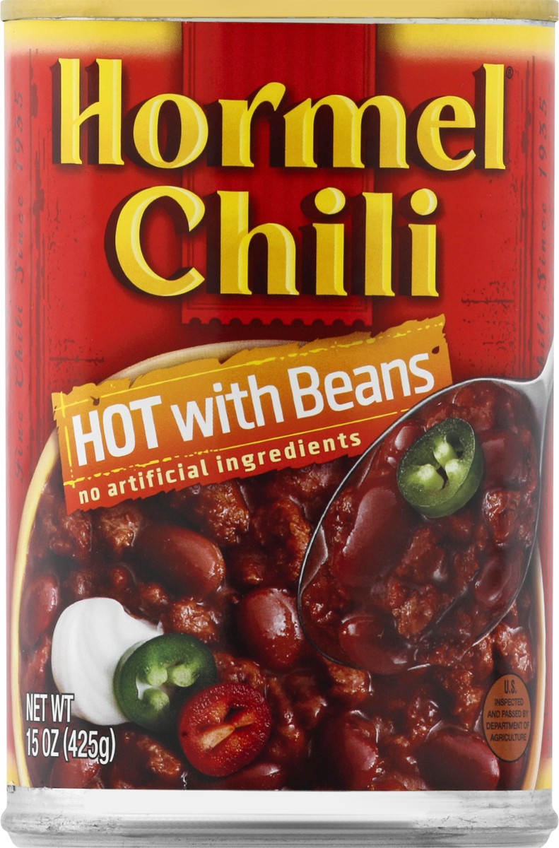 slide 1 of 7, Hormel Hot with Beans Chili 15 oz, 15 oz