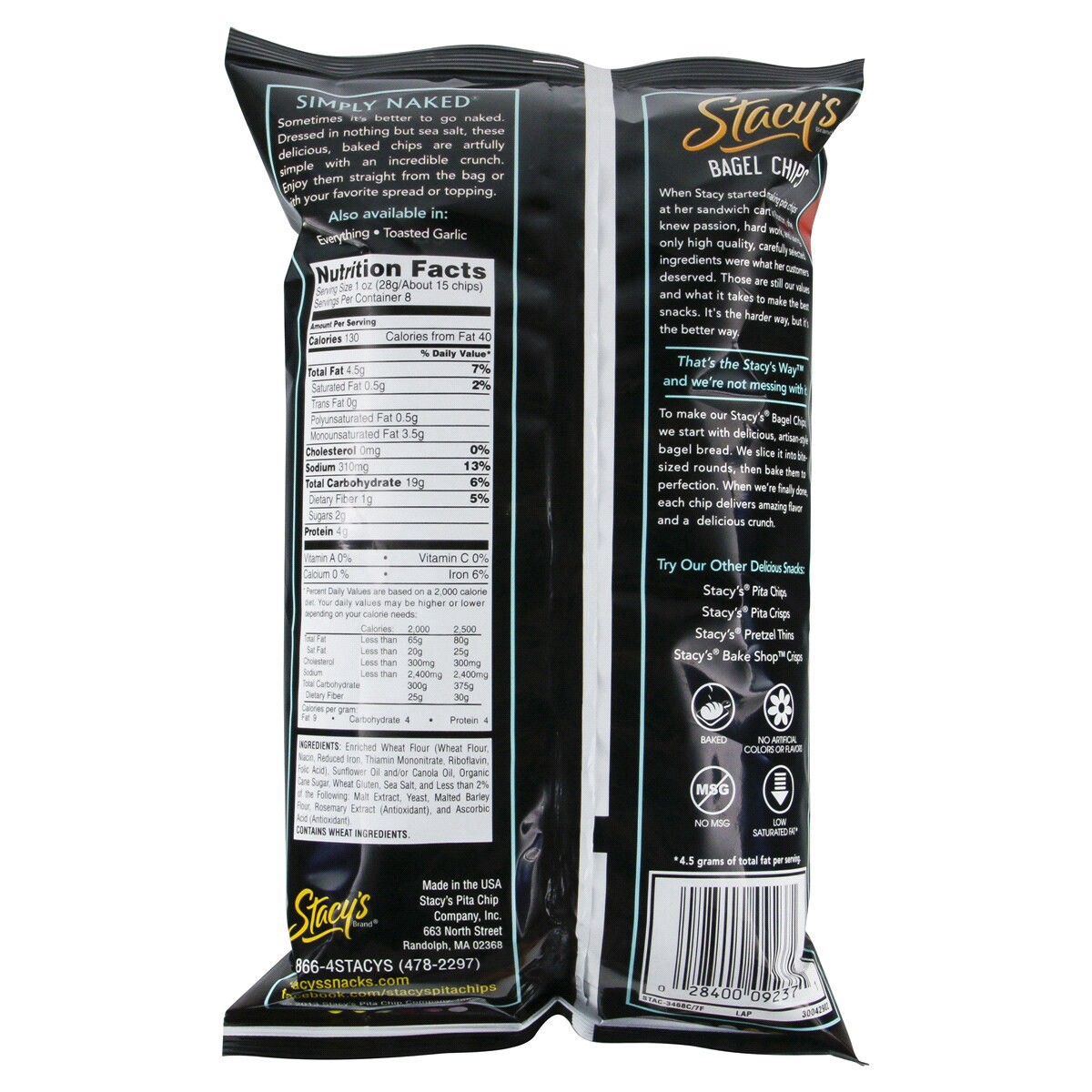 slide 2 of 2, Stacy's Simply Sea Salt Bagel Chips, 7 oz