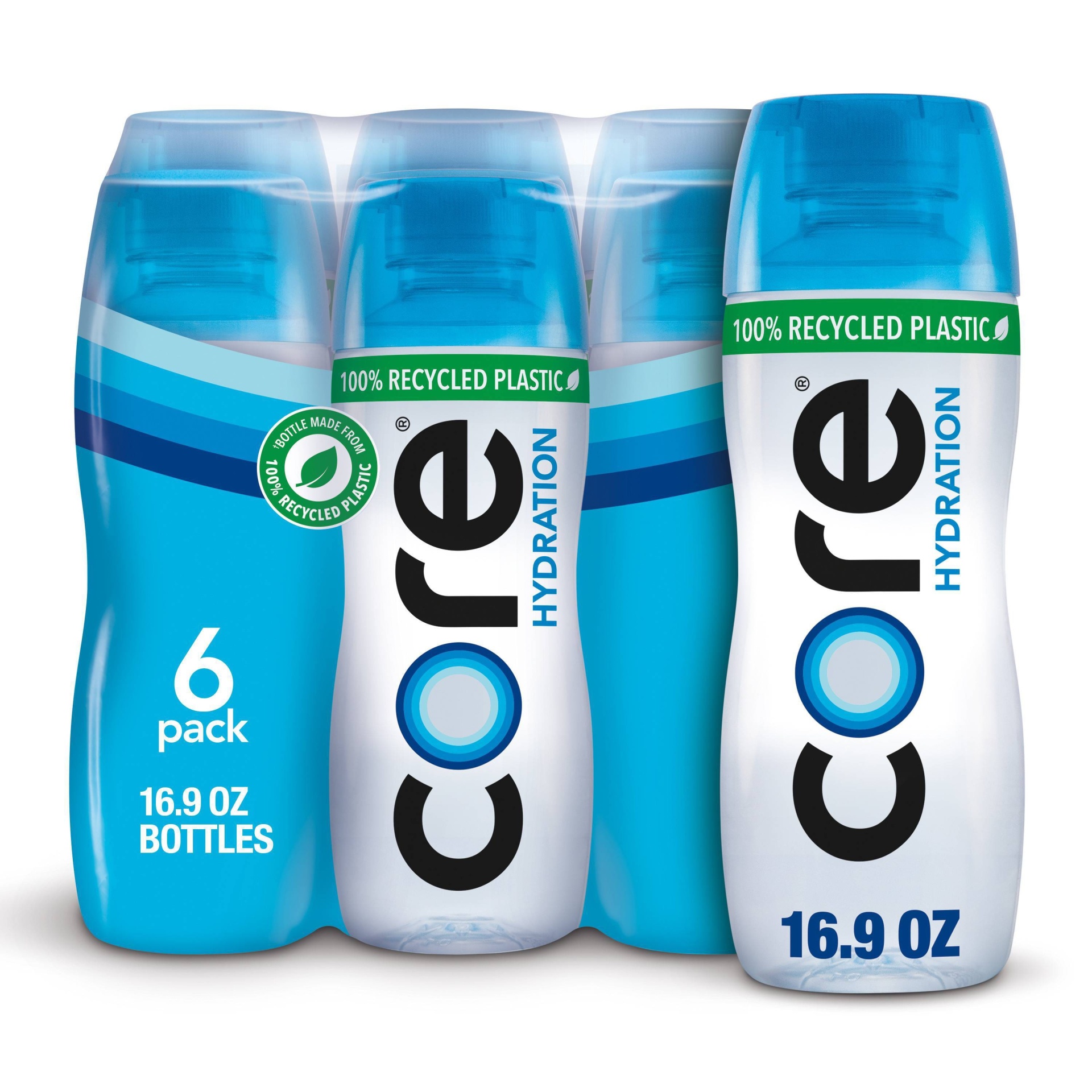 slide 1 of 3, Core Hydration Bottles, 6 ct; 16.9 fl oz