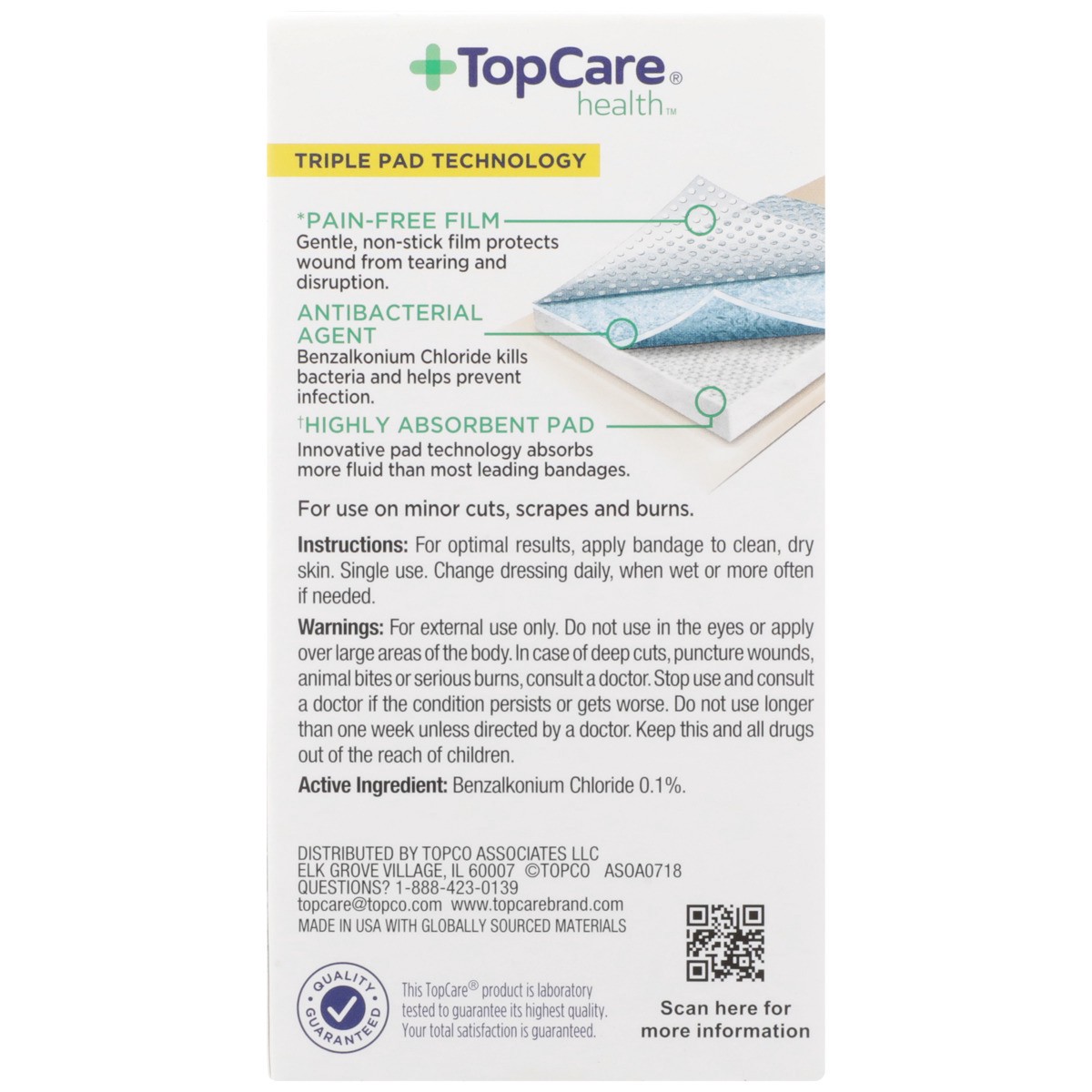 slide 8 of 8, TopCare Antibacterial Gentle Bandage, 10 ct