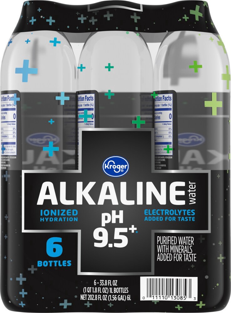 slide 3 of 4, Kroger Alkaline Bottled Water - 33.8 fl oz, 6 ct; 33.8 fl oz