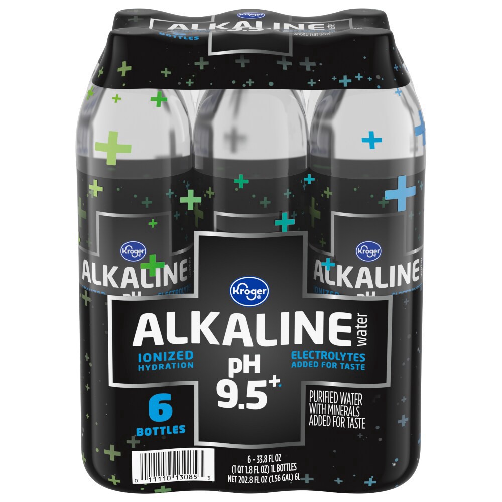 slide 4 of 4, Kroger Alkaline Bottled Water - 33.8 fl oz, 6 ct; 33.8 fl oz