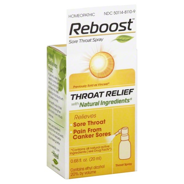 slide 1 of 4, ReBoost Sore Throat Spray 0.68 oz, 20 ml