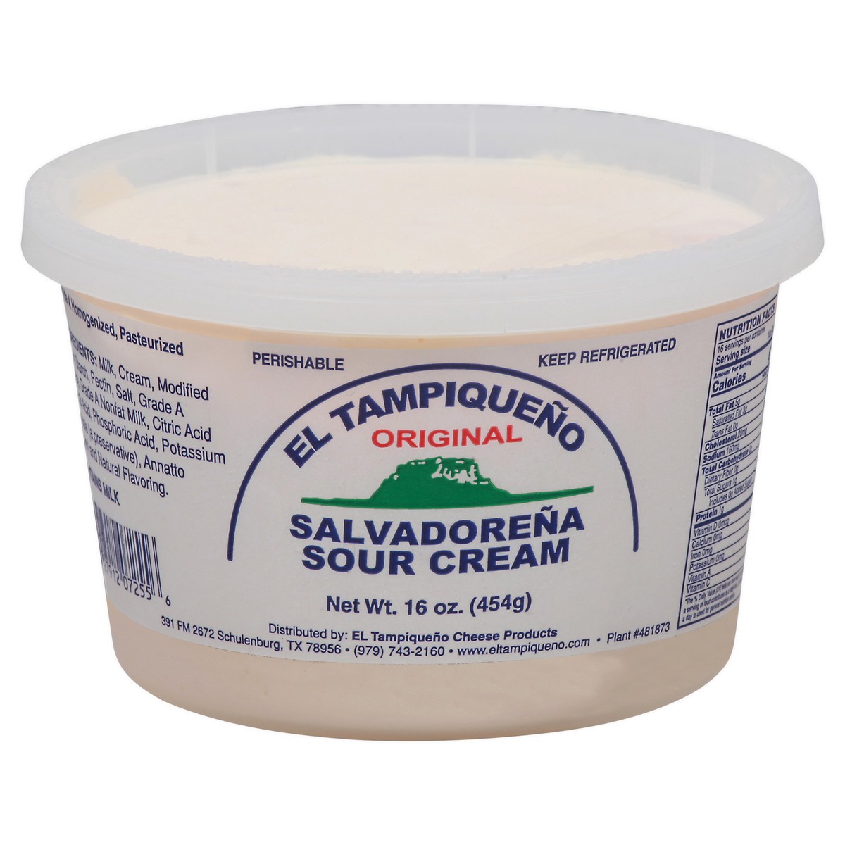 slide 2 of 11, El Tampiqueno Original Salvadorena Sour Cream 16 oz, 16 oz