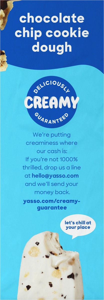 slide 6 of 8, Yasso Yasso Frozen Greek Yogurt Bars Chocolate Chip Cookie Dough Bars 3.5fl oz, 4 ct