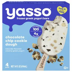 Yasso Yasso Frozen Greek Yogurt Bars Chocolate Chip Cookie Dough Bars 3.5fl oz