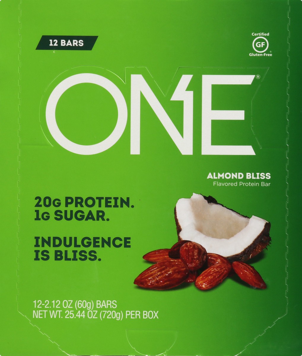 slide 3 of 9, ONE Almond Bliss Flavored Protein Bar 12 ea, 12 ct