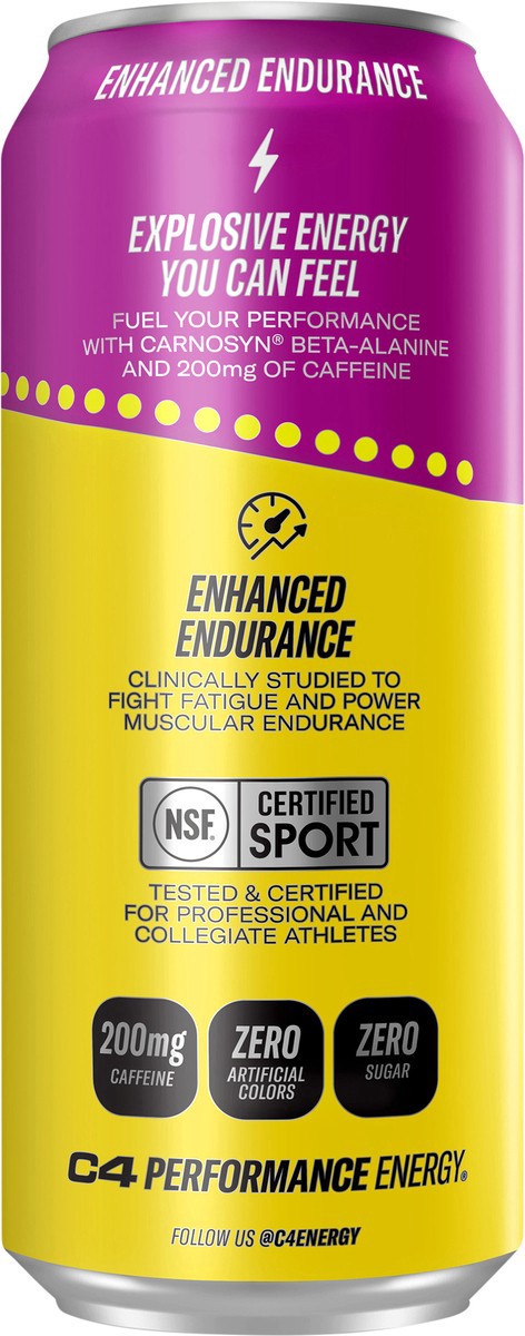 slide 11 of 12, C4 Sport Performance Grape Popsicle Energy Drink, 16 fl oz can, 16 fl oz