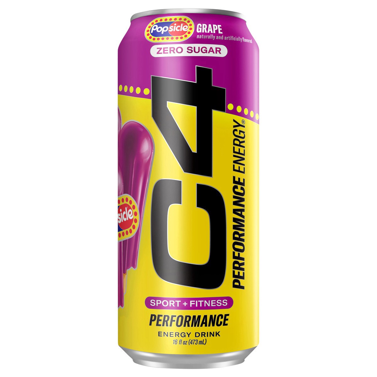 slide 4 of 12, C4 Sport Performance Grape Popsicle Energy Drink, 16 fl oz can, 16 fl oz