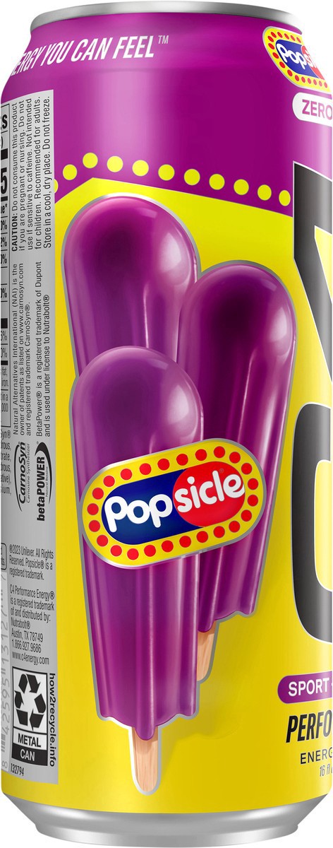 slide 2 of 12, C4 Sport Performance Grape Popsicle Energy Drink, 16 fl oz can, 16 fl oz