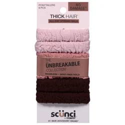 scünci The Unbreakable Collection No Damage Ponytailers - 6 Each