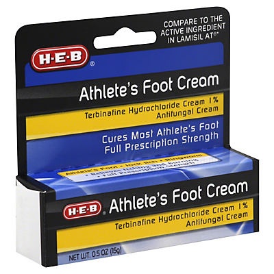 slide 1 of 1, H-E-B Athletes Foot Cream, 0.5 oz