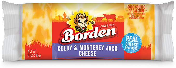 slide 1 of 1, Borden Chunk Cheese Colby & Jack, 8 oz