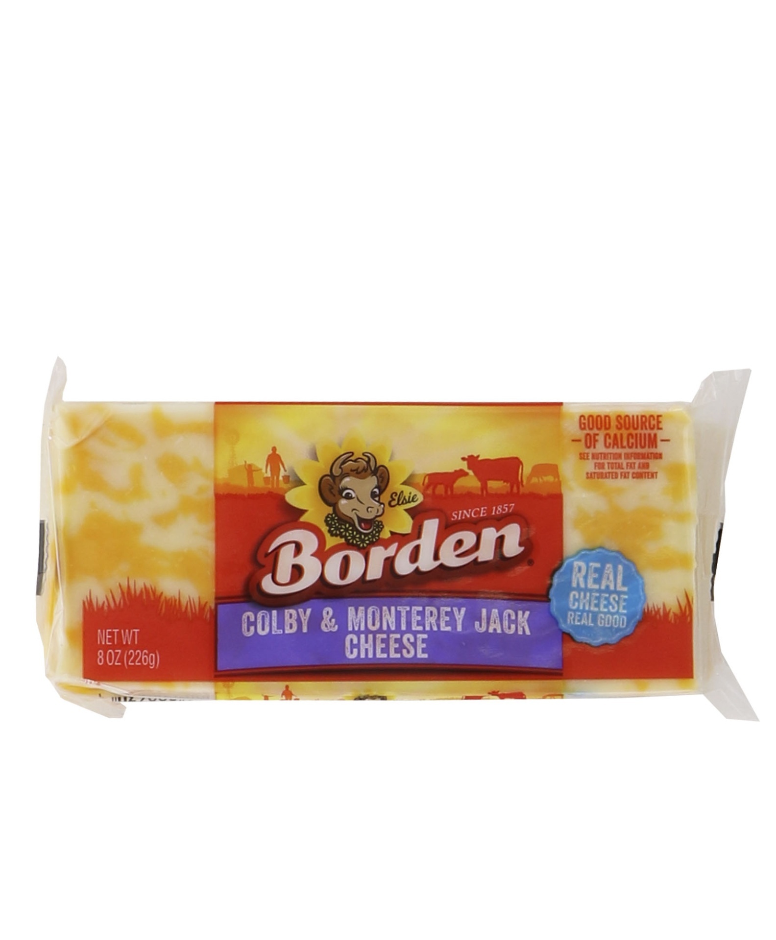 slide 1 of 1, Borden Chunk Cheese Colby & Jack, 8 oz