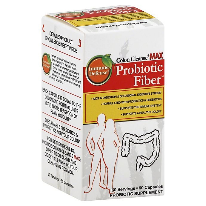 slide 1 of 1, Colon Cleanse Max Probiotic Fiber Probiotic Supplement Capsules, 60 ct