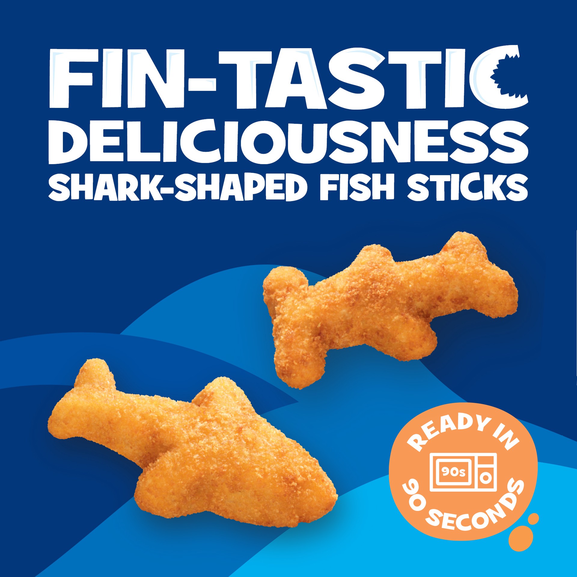 slide 2 of 5, Van de Kamp's Shark Bites, approx 20 Pieces, 19 oz, 19 oz