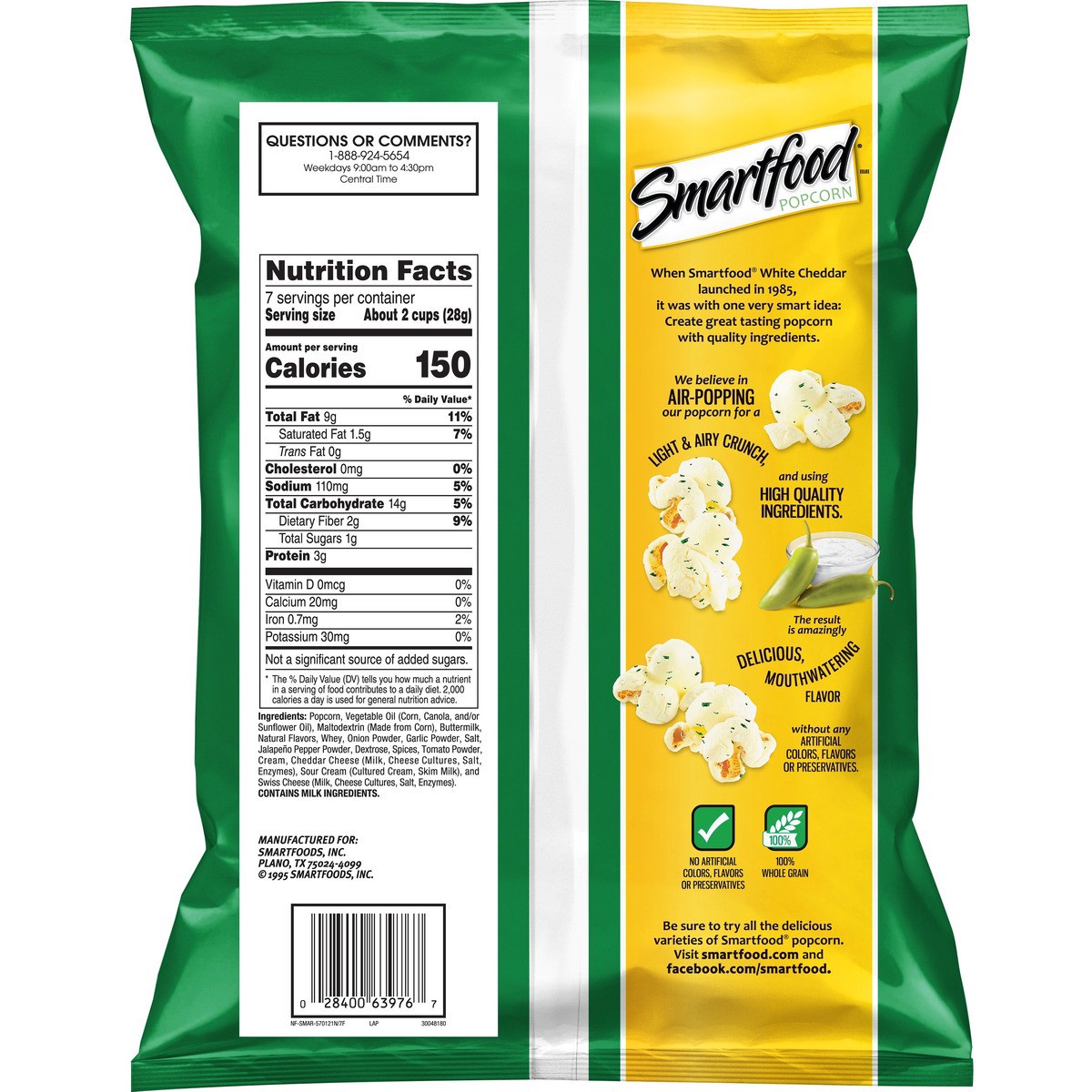 slide 3 of 7, Smartfood Popcorn, 7 oz