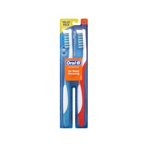 slide 1 of 1, Oral-B Toothbrush For Deep Cleansing Medium, 2 ct