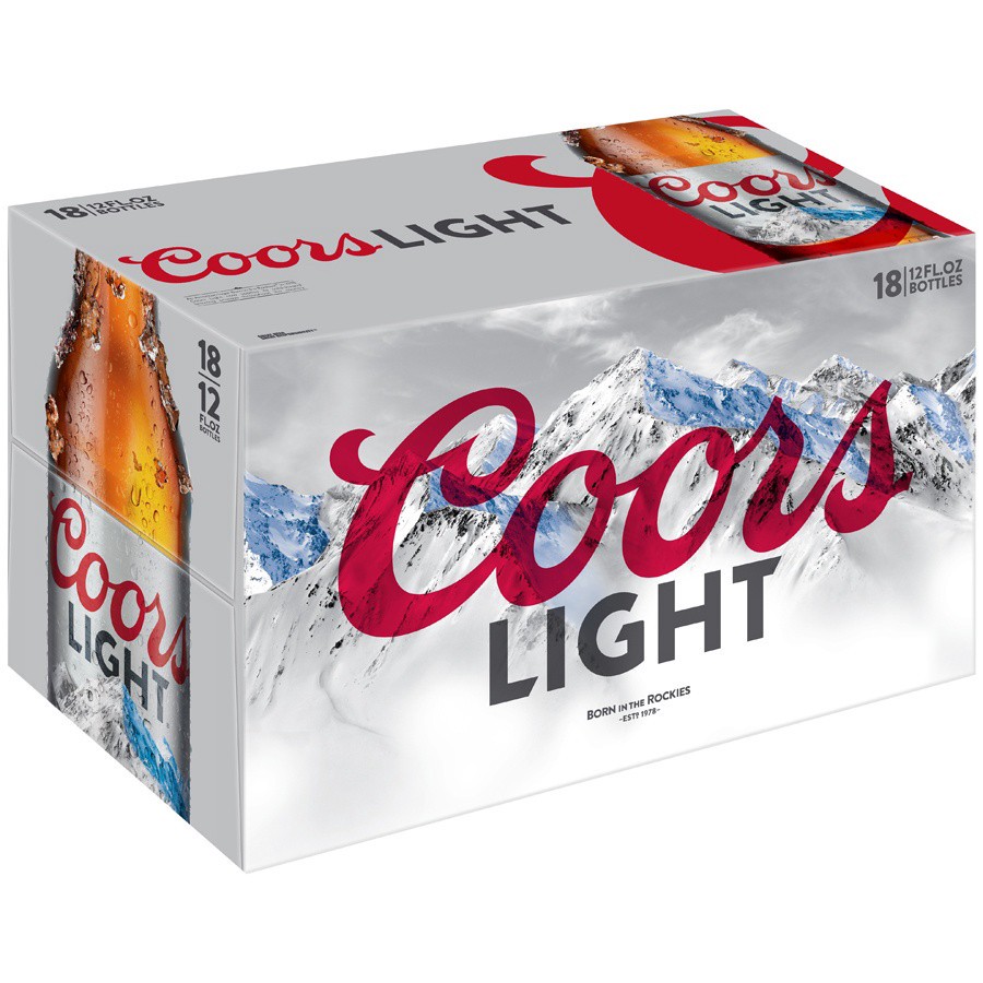 slide 6 of 7, Coors Light Beer Bottles, 18 ct; 12 oz