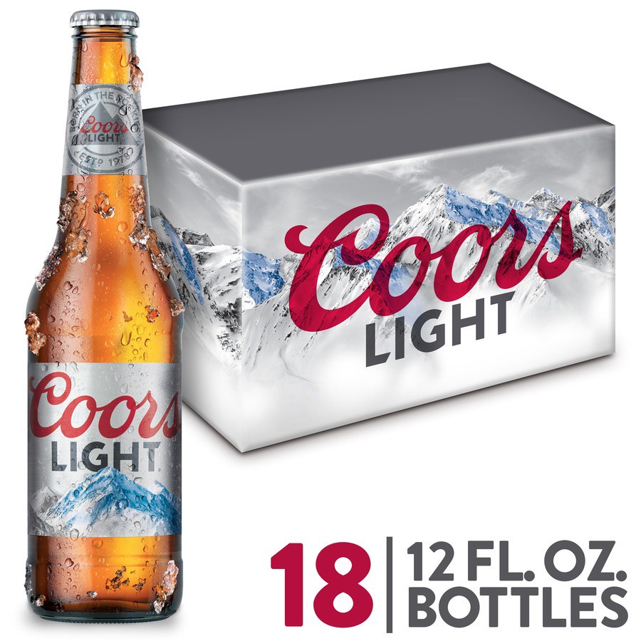 slide 2 of 7, Coors Light Beer Bottles, 18 ct; 12 oz