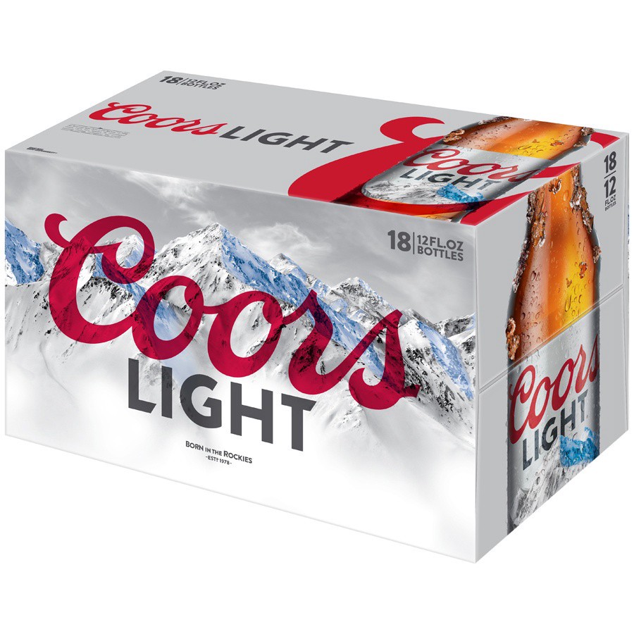 slide 7 of 7, Coors Light Beer Bottles, 18 ct; 12 oz