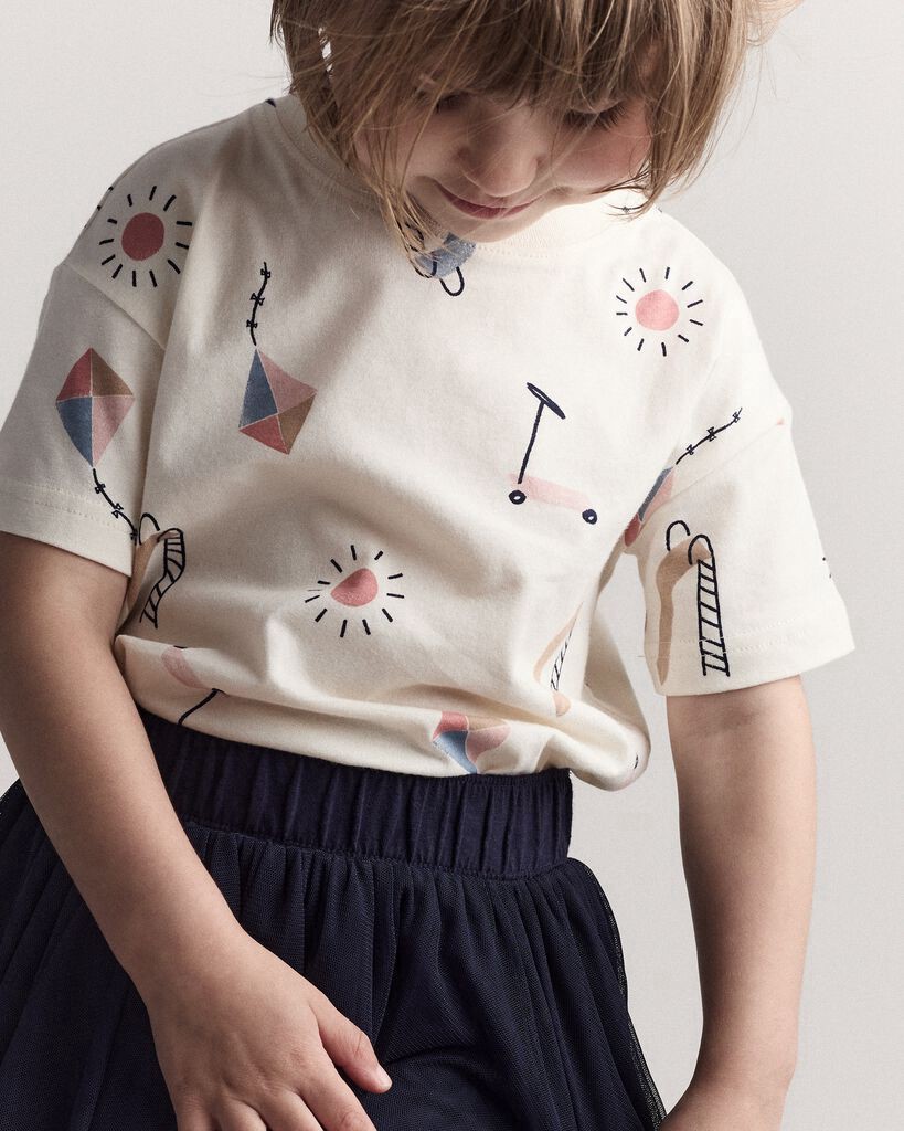 slide 4 of 4, Otteravenue Toddler Girl Park Print Short-Sleeve Graphic Tee Ivory Park Print 2T, 2T