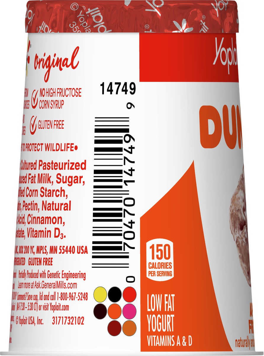 slide 7 of 9, Dunkin' Vitamins A & D Lowfat Apple fritter Yogurt 6.0 oz, 6 oz