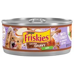 Purina Friskies Gravy Pate Wet Cat Food, Extra Gravy Pate With Turkey in Savory Gravy