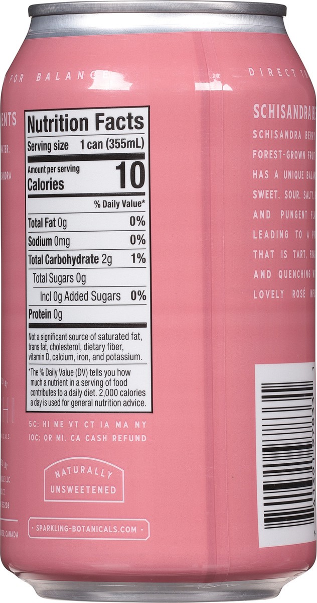 slide 6 of 9, Sparkling Botanicals Sparkling Schisandra Berry Botanical Tea - 12 fl oz, 12 fl oz