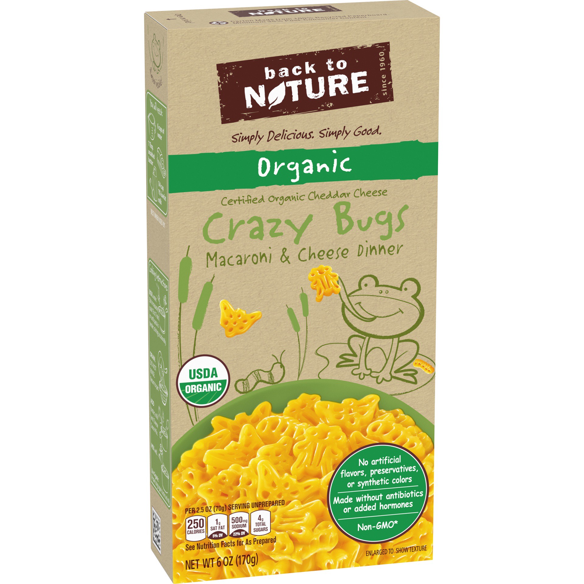 slide 6 of 11, Back to Nature Crazy Bugs Organic Macaroni & Cheese Dinner, 6 oz Box, 6 oz