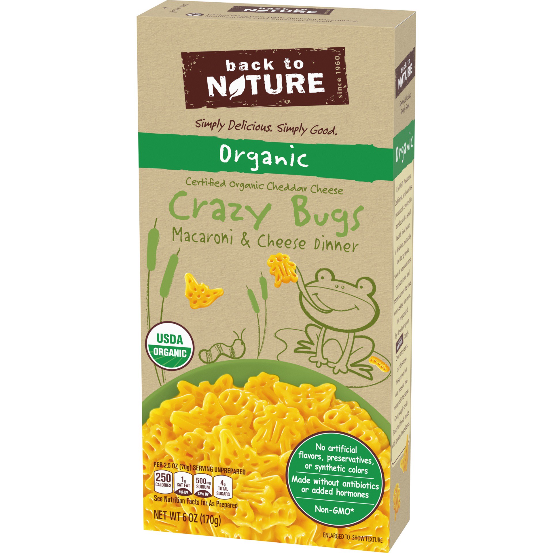 slide 7 of 11, Back to Nature Crazy Bugs Organic Macaroni & Cheese Dinner, 6 oz Box, 6 oz