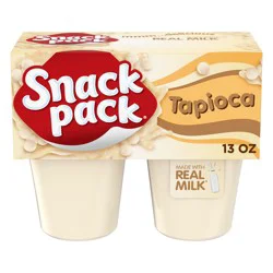 Snack Pack Tapioca Pudding, 3.25 oz Pudding Cups, 4 Count