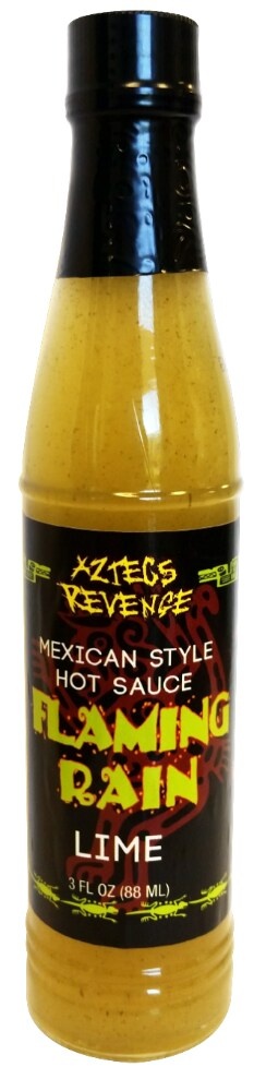 slide 1 of 1, Old World Aztecs Revenge Flaming Rain Lime Hot Sauce, 3 fl oz