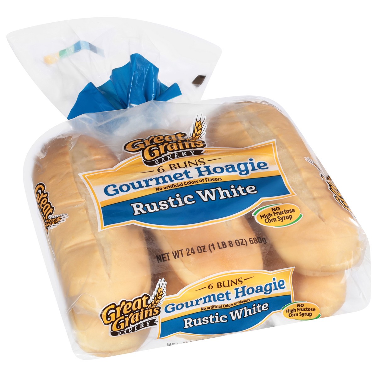 slide 4 of 4, Great Grains Rustic White Hoagie Buns, 26 oz