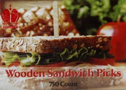 Poly King Wooden Sandwich Picks - 750 ea