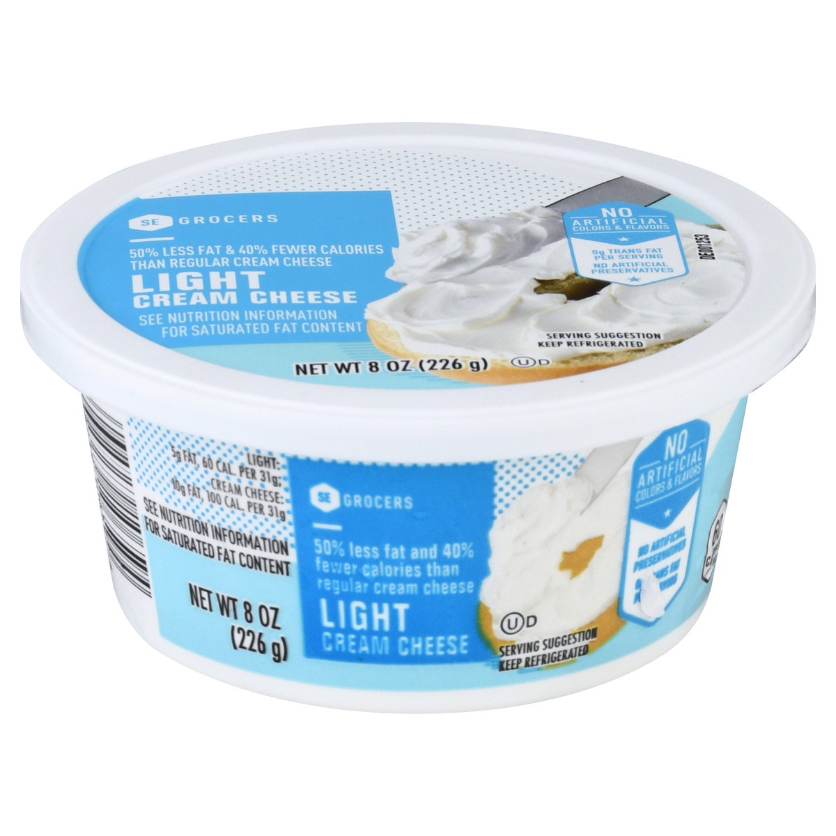 slide 1 of 10, SE Grocers Cream Cheese Light, 8 oz