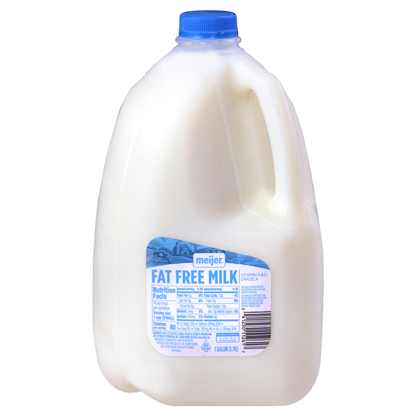 slide 1 of 1, Meijer Fat Free Milk, 1 gal