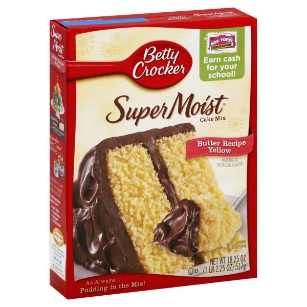 slide 1 of 6, Betty Crocker Cake Mix, Butter Recipe Yellow, 18.25 oz