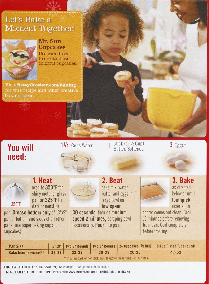 slide 6 of 6, Betty Crocker Cake Mix, Butter Recipe Yellow, 18.25 oz