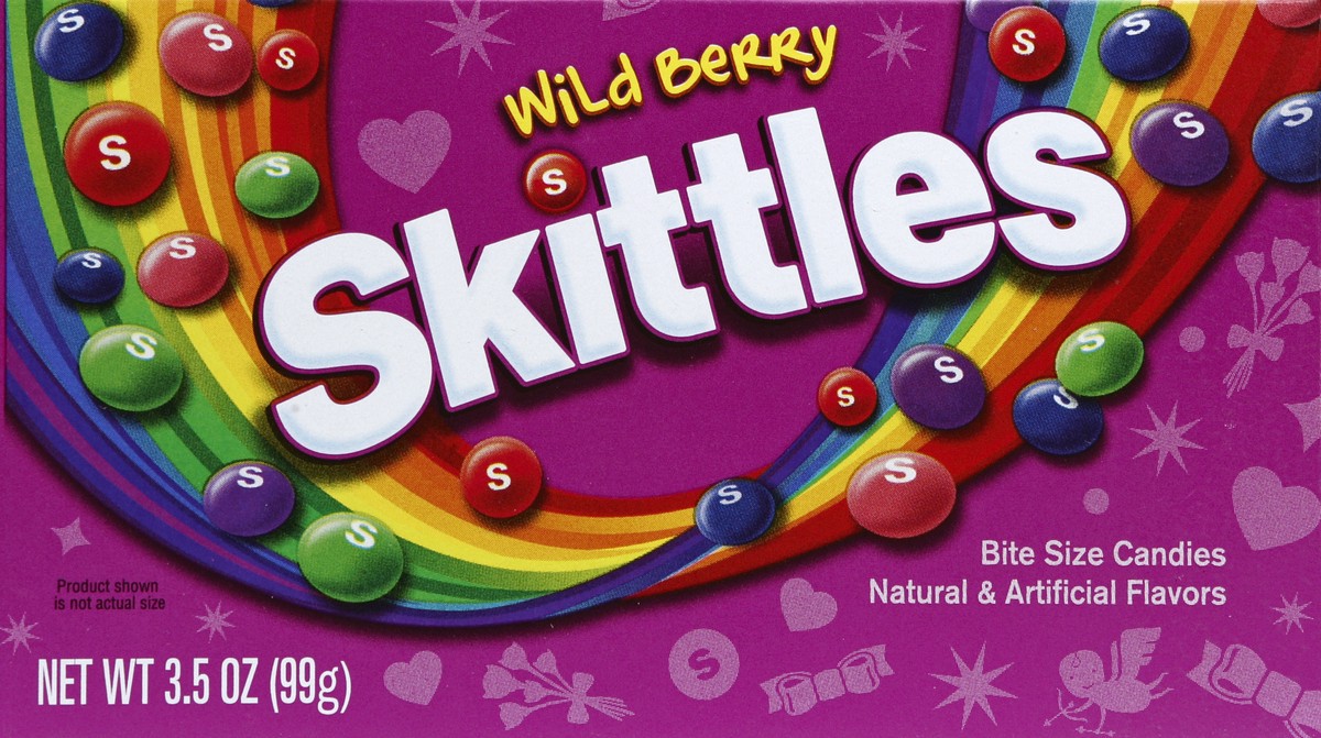 slide 4 of 6, SKITTLES Wild Berry Valentine's Day Candy Gift, 3.5-Ounce Gift Box, 3.5 oz