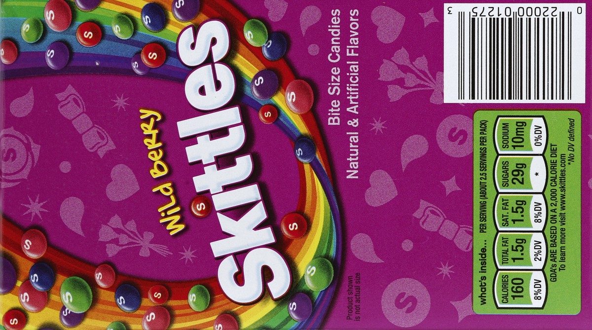 slide 2 of 6, SKITTLES Wild Berry Valentine's Day Candy Gift, 3.5-Ounce Gift Box, 3.5 oz