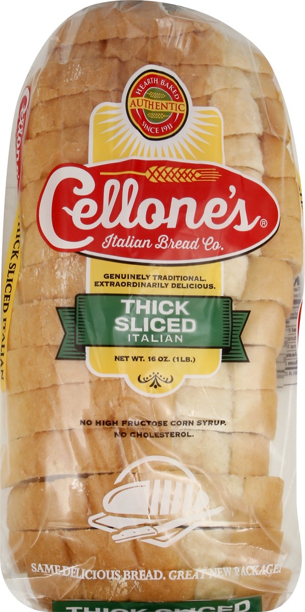 slide 7 of 8, Cellone's Italian Bread, Thick Sliced, 16 oz