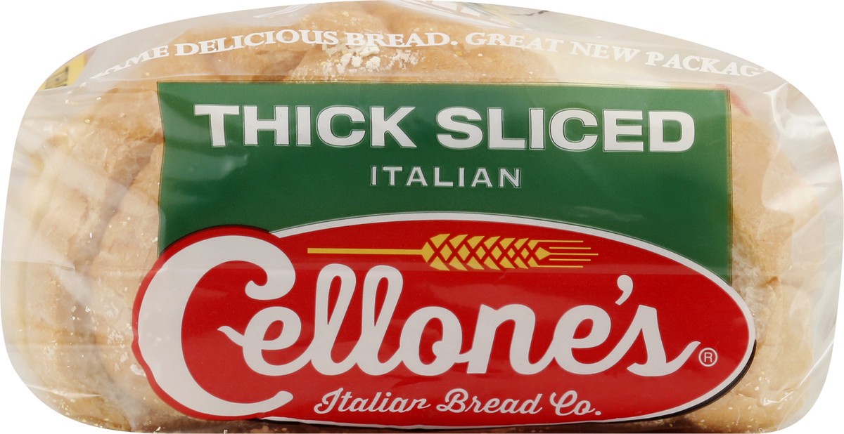 slide 3 of 8, Cellone's Italian Bread, Thick Sliced, 16 oz