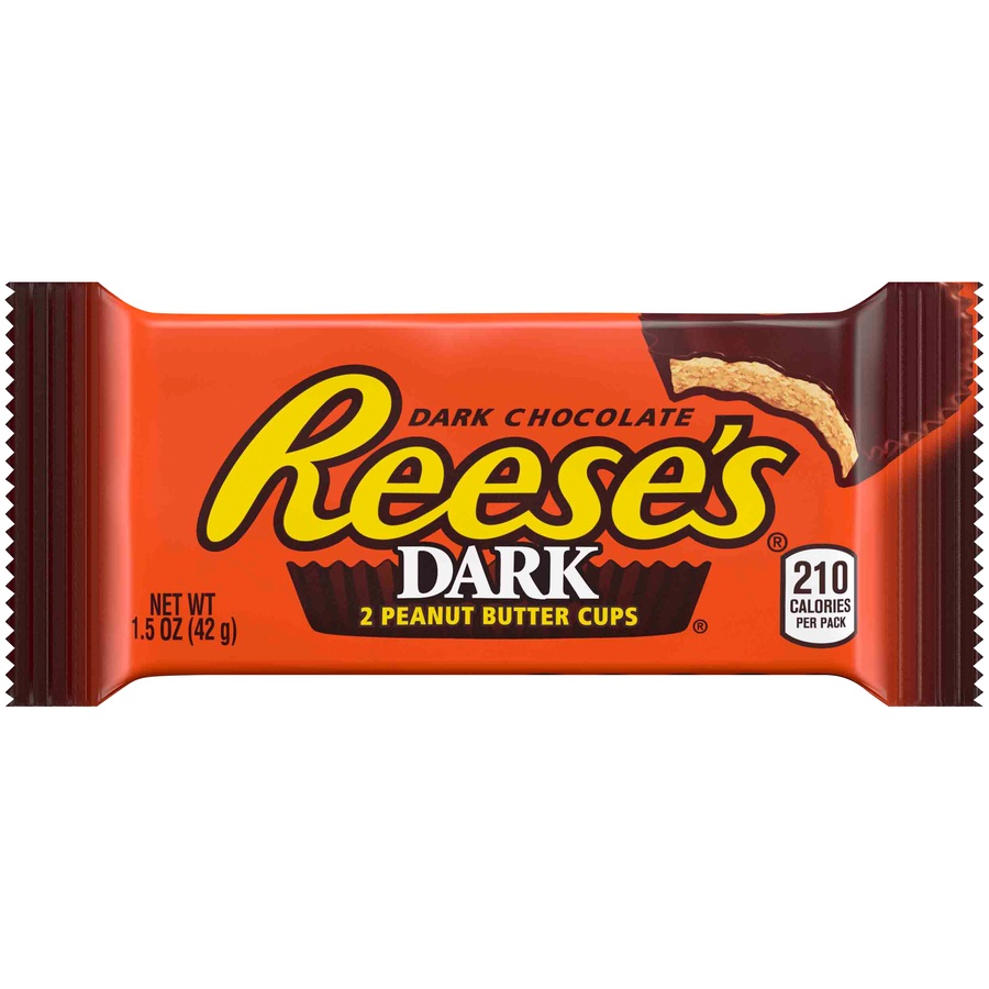 slide 1 of 1, Hersheys Reeses Peanut Butter Cups Dark Chocolate 15 Oz 2ct, 3 oz