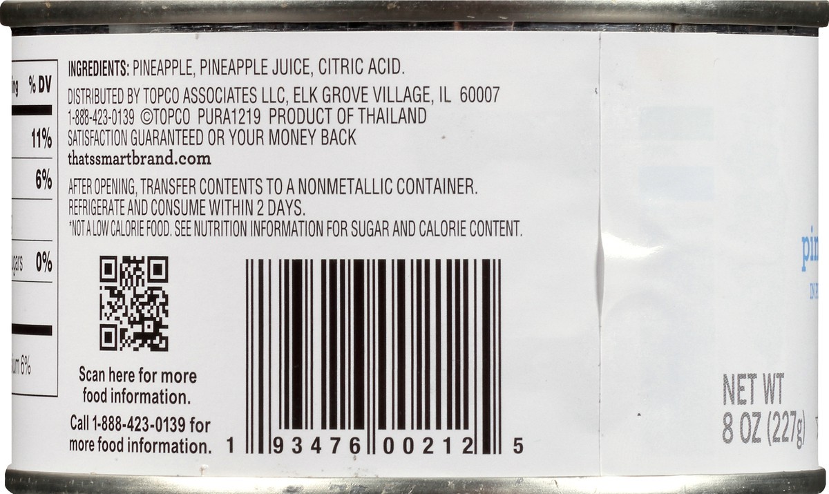 slide 7 of 10, That's Smart! Pineapple Chunks In Pineapple Juice, 8 oz