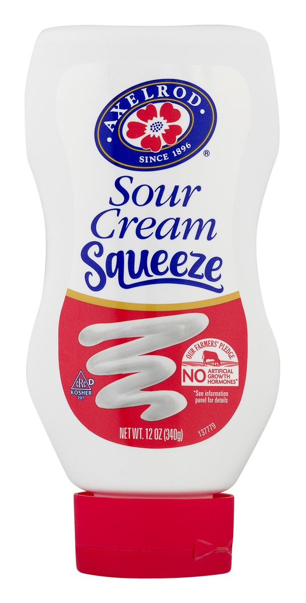 slide 1 of 1, Axelrod Squeeze Sour Cream, 12Oz., 12 oz