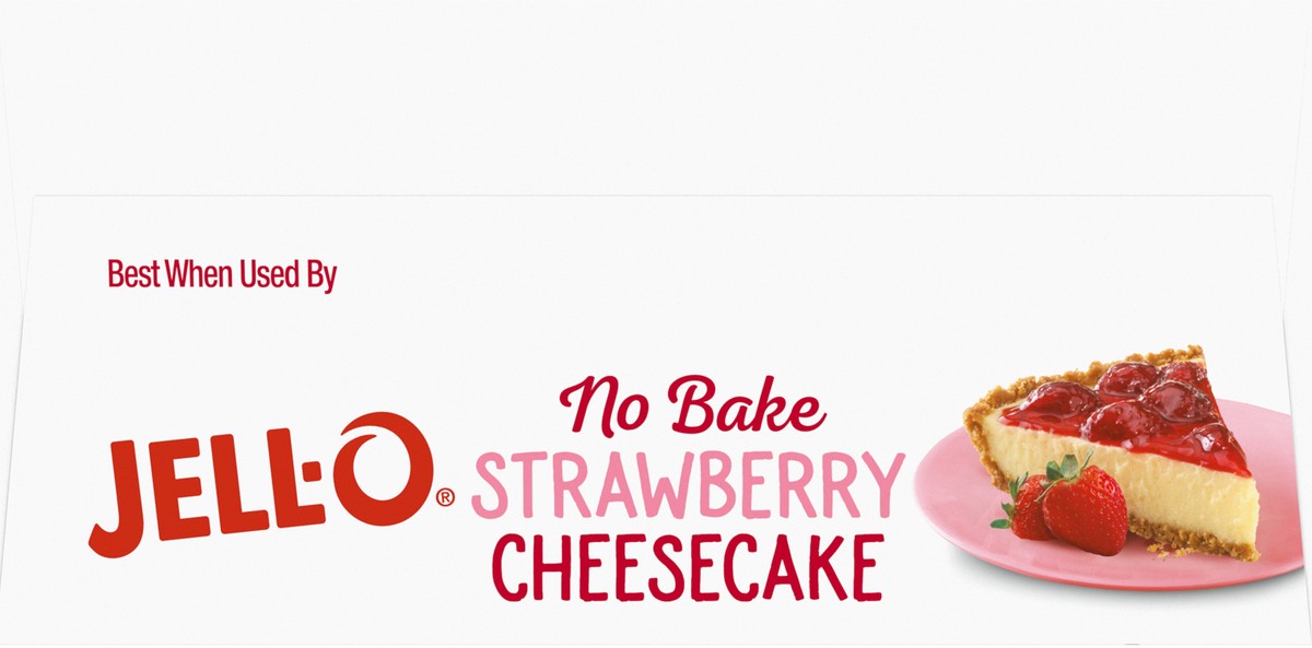 slide 9 of 9, Jell-O No Bake Strawberry Cheesecake Mix, 19.6 oz Box, 19.6 oz