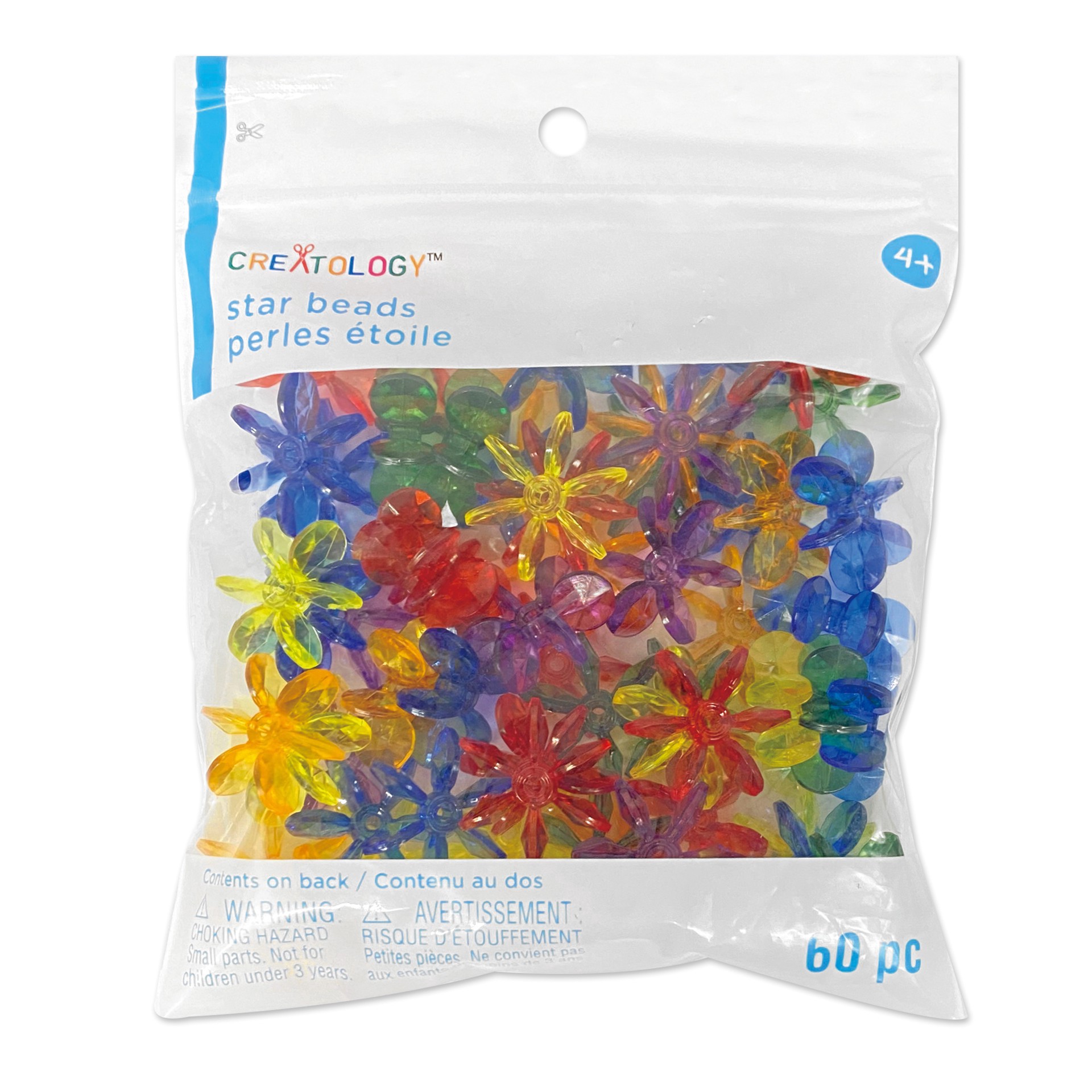 slide 4 of 4, Rainbow Chunky Star Beads, 25mm By Creatology, 25 mm