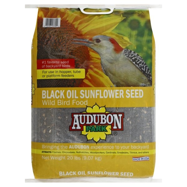 slide 1 of 1, Audubon Park Black Oil Sunflower Seed Wild Bird Food, 20 lb